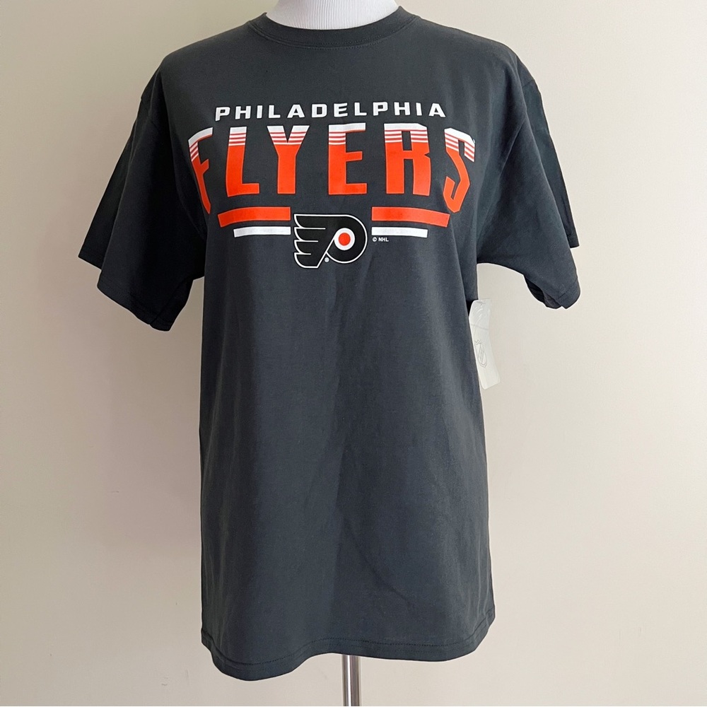 Philadelphia Flyers Hockey T-Shirt Mens Medium NHL Fan Gift Tee Gray Orange Gift